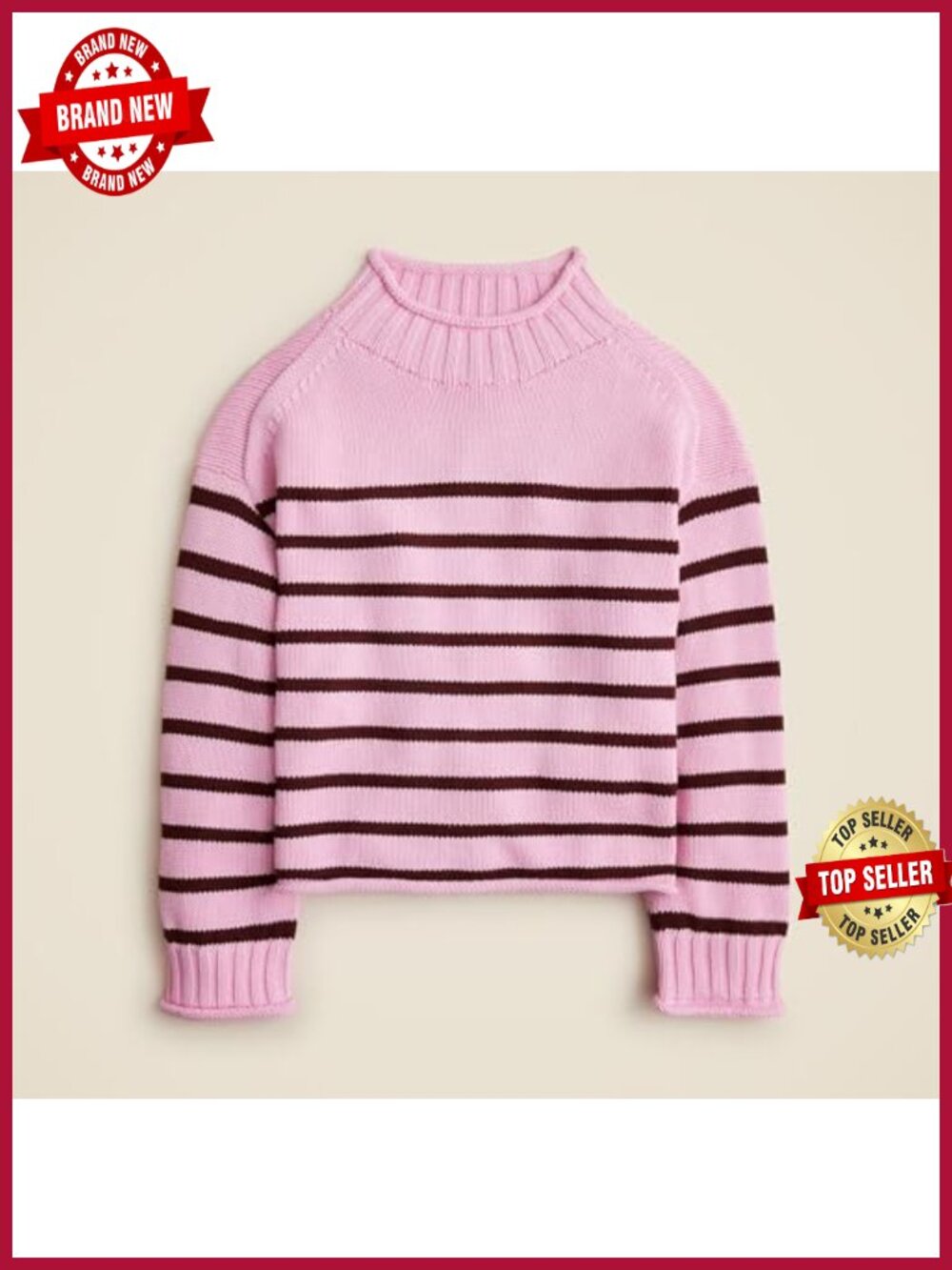 Oversized Roll Neck Sweater Chunky Knit Pullover Cozy Fall Long Sleeve Loose - Picture 3 of 3
